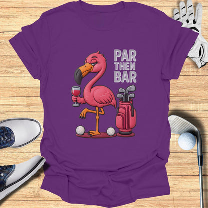 Par Then Bar Flamingo Golf Graphic T-Shirt