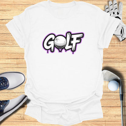 Casual Graphic Golf Theme Tee Shirt