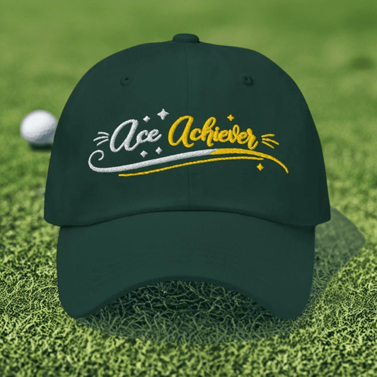 Ace Achiever Sparkle Magic Swirl Embroidered Golf Cap - Funny Golf Tee by Swing Epic