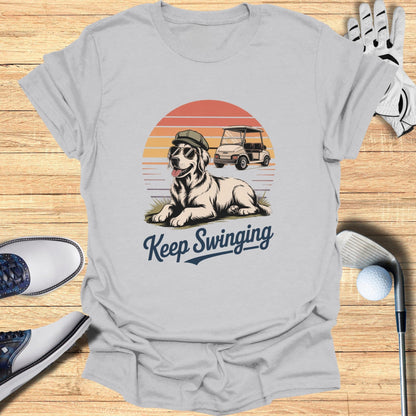 Keep Swinging Labrador T-Shirt - Funny Golf Tee by Swing Epic