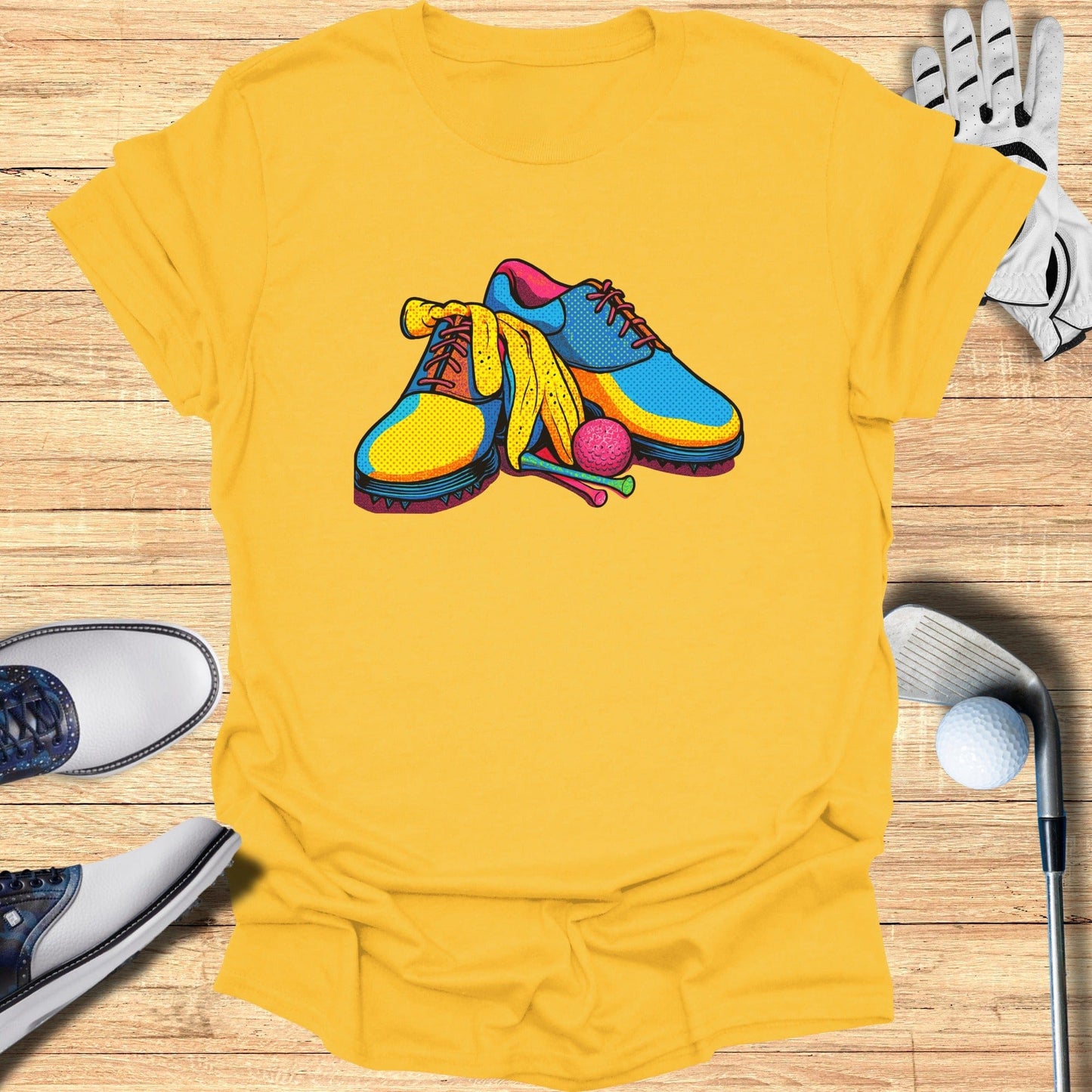 Colorful Stylish Golf Shoes Graphic T-Shirt