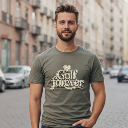 Golf Forever Graphic Print T-Shirt for Golf Lovers