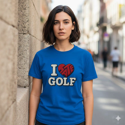 I Hate Golf Funny I Love Golf Parody T-Shirt