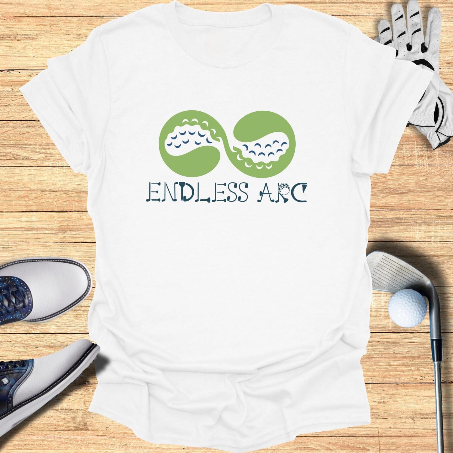 Unique Golf Themed Endless Arc Graphic Shirt