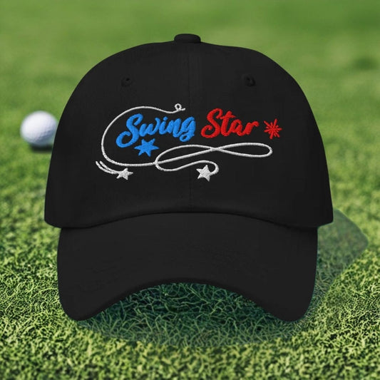Swing Star's Celestial Charm Embroidered Golf Cap - Funny Golf Tee by Swing Epic