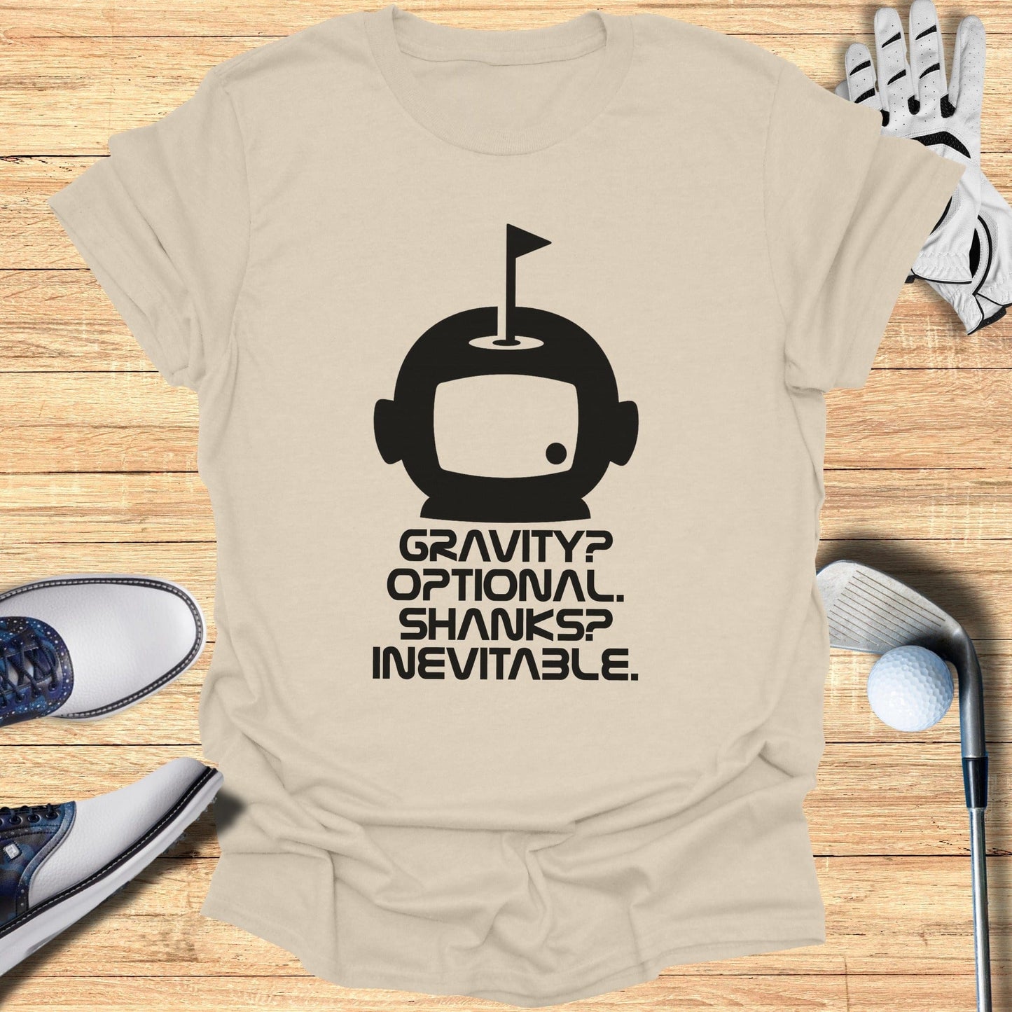 Retro Golf Themed Shirt Gravity Optional Shanks Inevitable