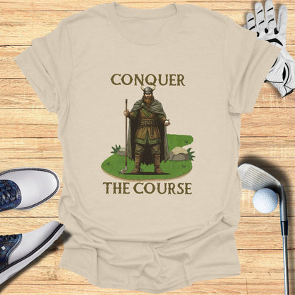Conquer the Course Viking Golfer Illustration Shirt