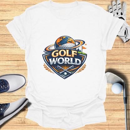 Golf World Graphic Tee Shirt Casual Sports Top