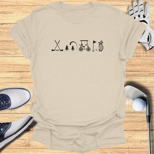 Golf Themed Icon Graphic T-Shirt Product