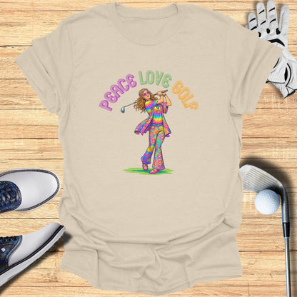 Peace Love Golf Graphic Tee Perfect for Golf Lovers