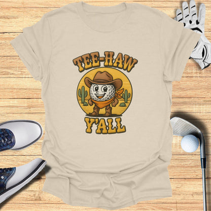 Tee-Haw Y'all Cowboy Themed Graphic T-Shirt