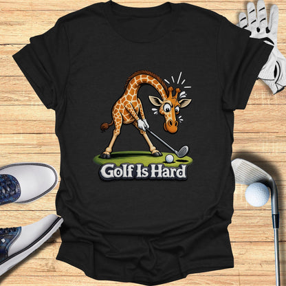 Funny Giraffe Golf Is Hard Tee Shirt Golf Product