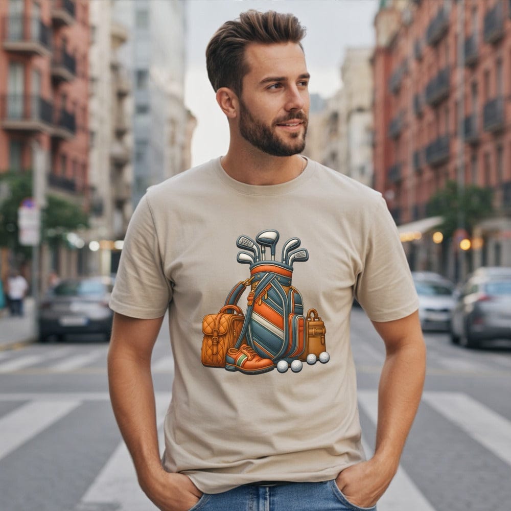 Stylish Golf Clubs Bag Graphic T-Shirt for Enthusiasts
