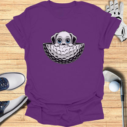 Adorable Puppy Inside Golf Ball Graphic T-shirt