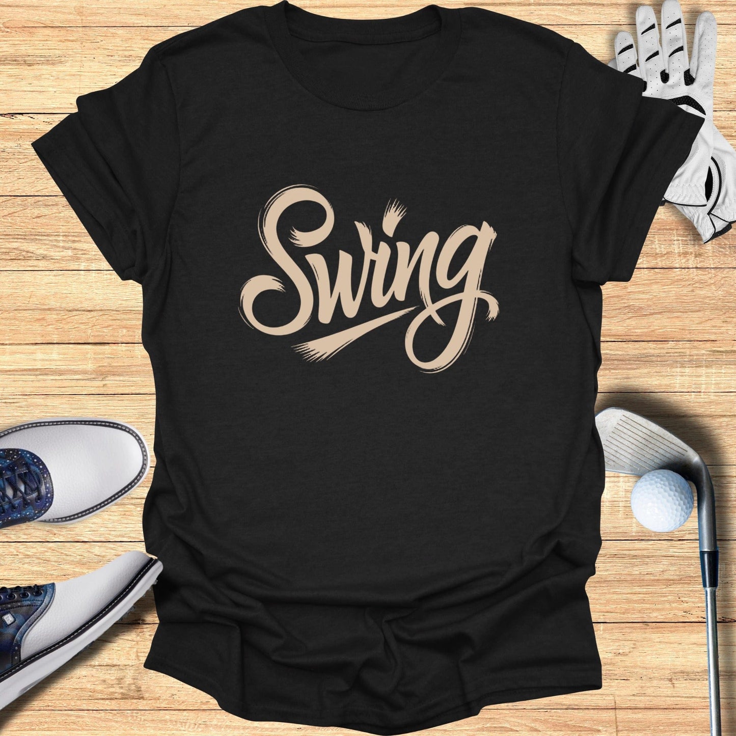 Swing Black Tee Golf Shirt Casual Fashion
