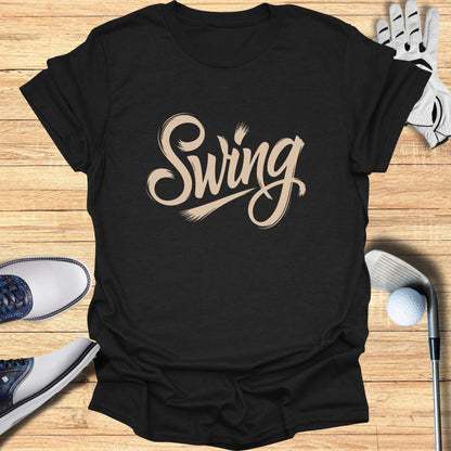 Swing Black Tee Golf Shirt Casual Fashion