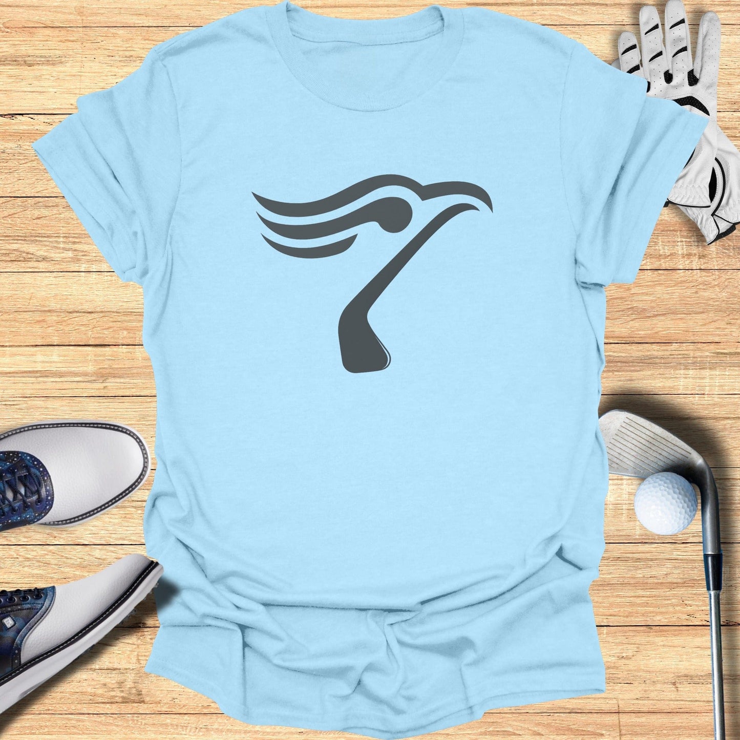 Stylish Golf Themed Blue T-Shirt for Sports Lovers