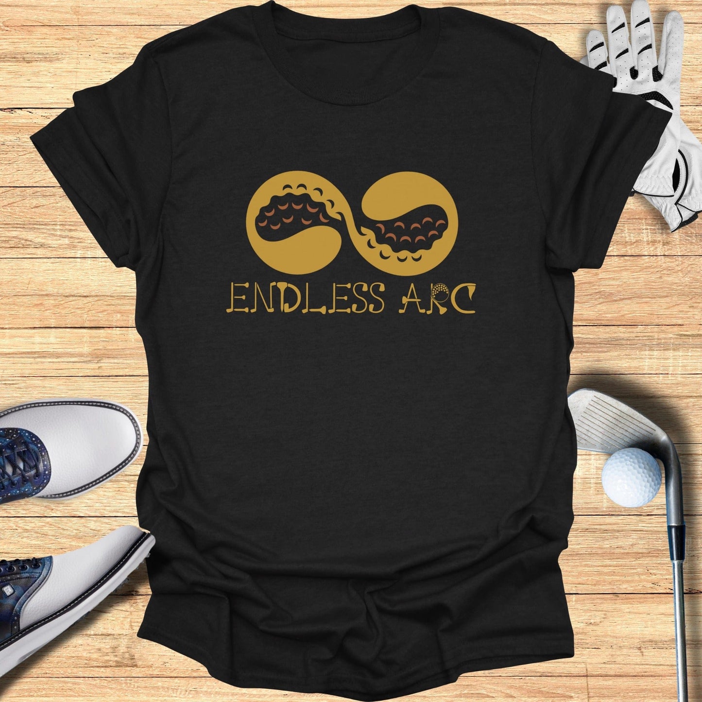 Endless Arc Graphic Tee Perfect for Golf Enthusiasts