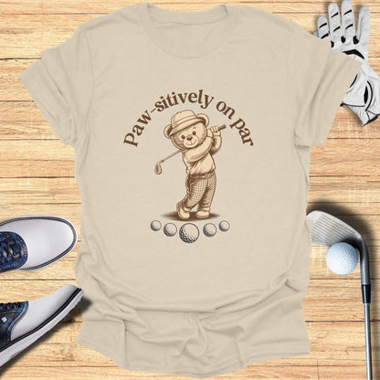 Paw-sitively On Par T-Shirt - Funny Golf Tee by Swing Epic