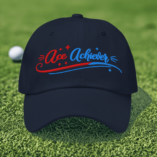 Ace Achiever Sparkle Magic Swirl Embroidered Golf Cap - Funny Golf Tee by Swing Epic