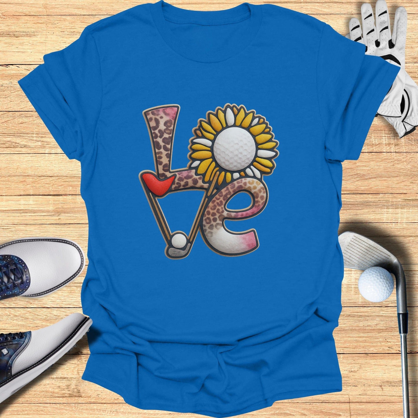 Love Golf-Themed Colorful T-Shirt for Enthusiasts