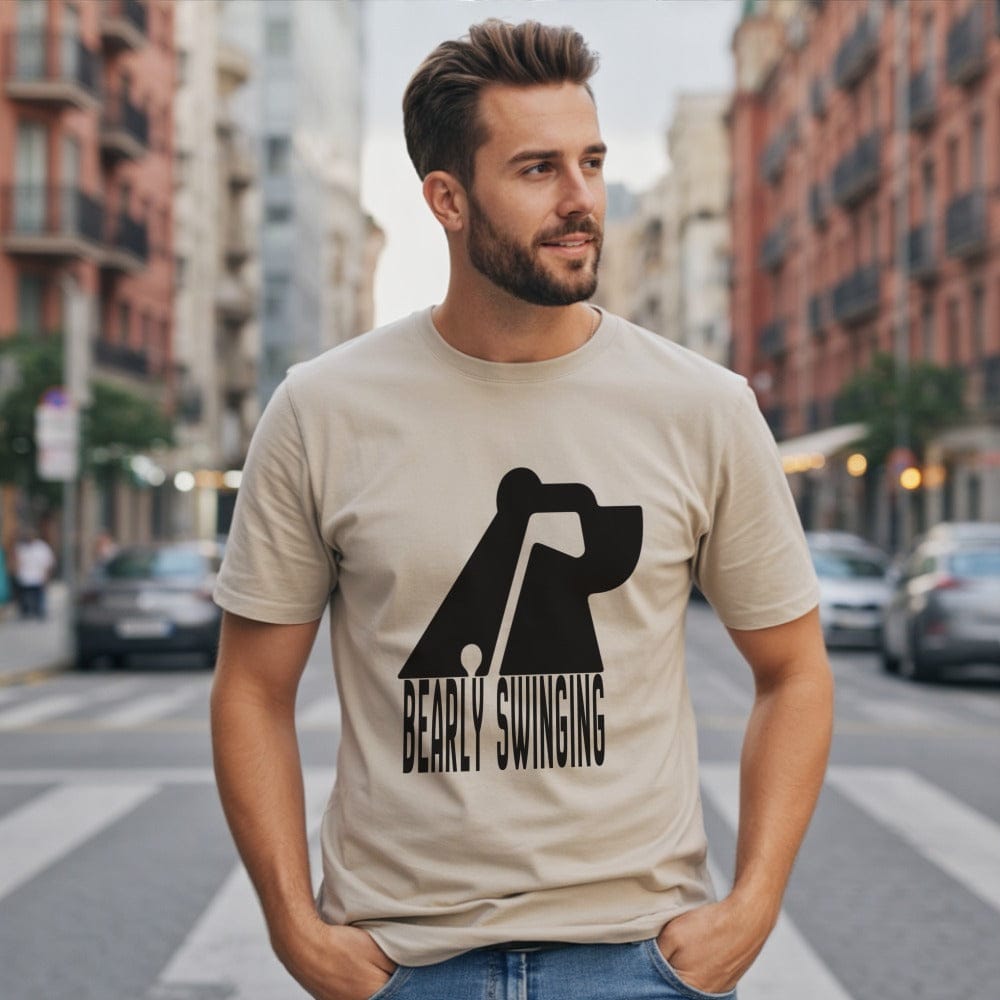 Bearly Swinging Graphic Tee Unique Urban Shirt