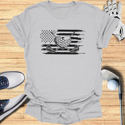 American Flag Golf Themed T-Shirt Sports Fan Item