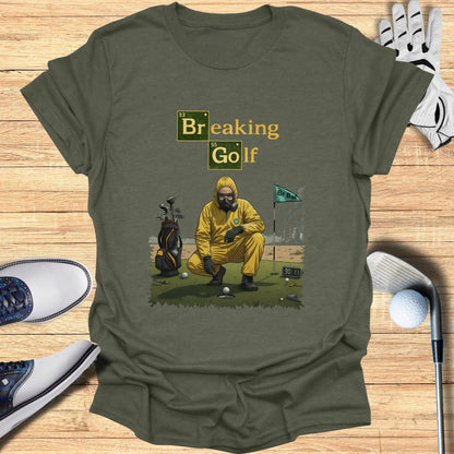 Breaking Golf Themed Graphic Tee for Unique Style