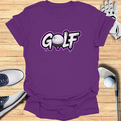Purple Tee with Golf Logo Print Sportswear product