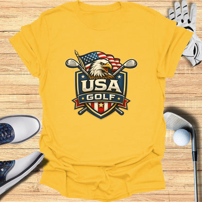 USA Golf Eagle and Clubs Graphic T-Shirt Product