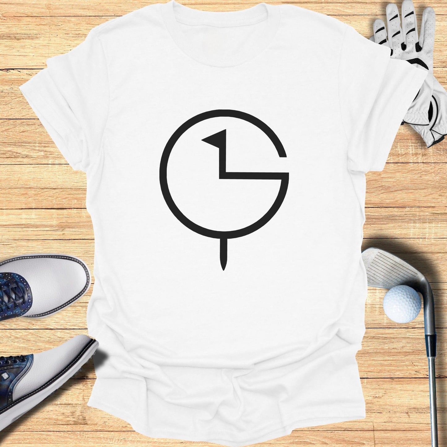 Modern Golf Logo Design T-Shirt for Sports Enthusiasts