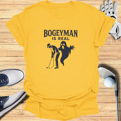 Bogeyman Is Real T-Shirt - Funny Golf Tee by Swing Epic
