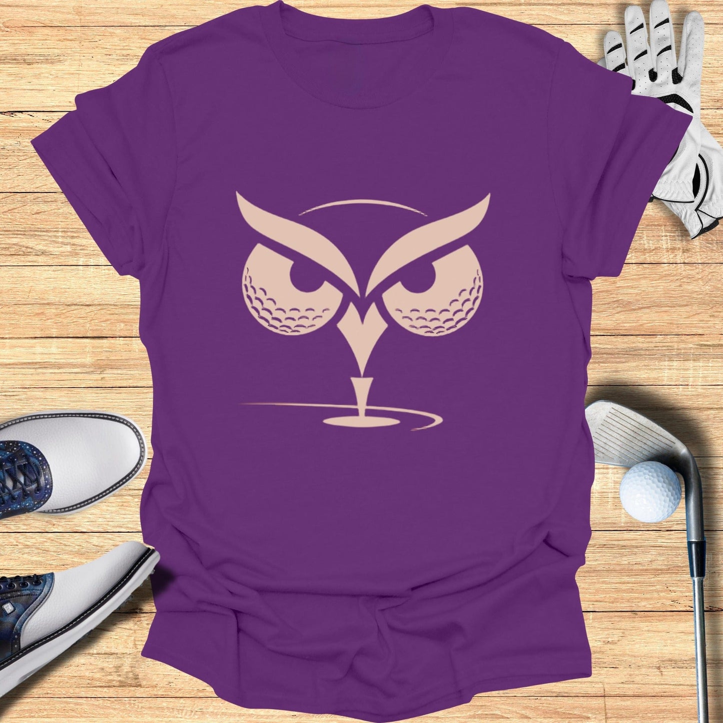 Golf Inspired Owl Design on Unique T-shirt