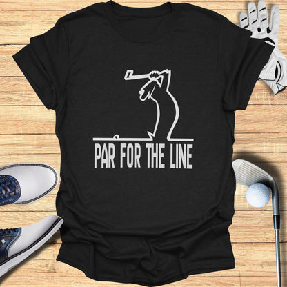 Par For The Line Golf Themed T-Shirt
