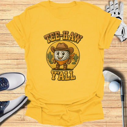 Tee-Haw Y'all Yellow Graphic Tee Shirt
