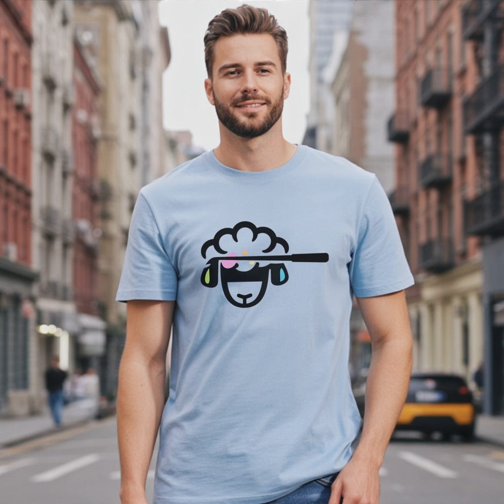 Cool Graphic Sheep Design Printed T-shirt Casual Tee