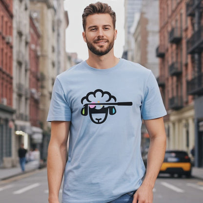 Cool Graphic Sheep Design Printed T-shirt Casual Tee