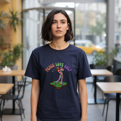 Unique Peace Love Golf Graphic Women's T-Shirt