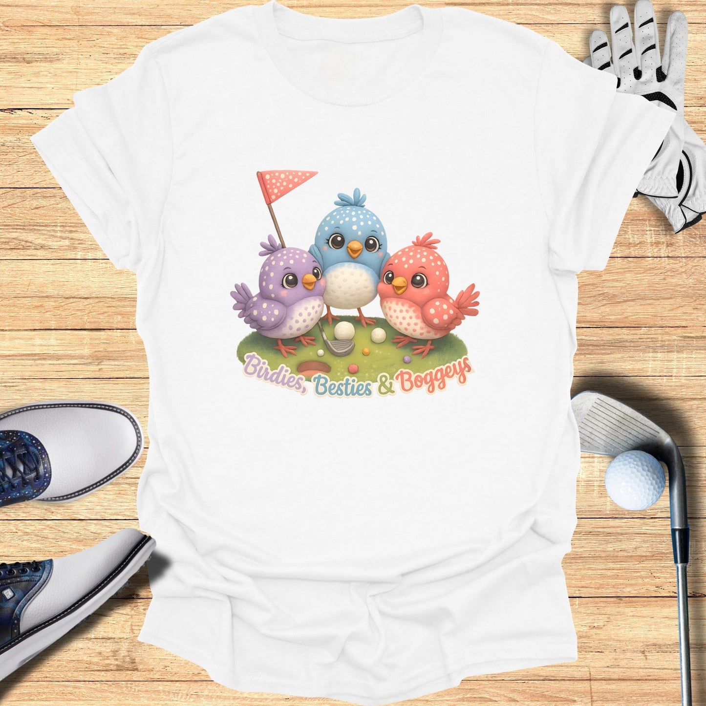 Birdies Besties & Bogeys Golf T-shirt for Kids