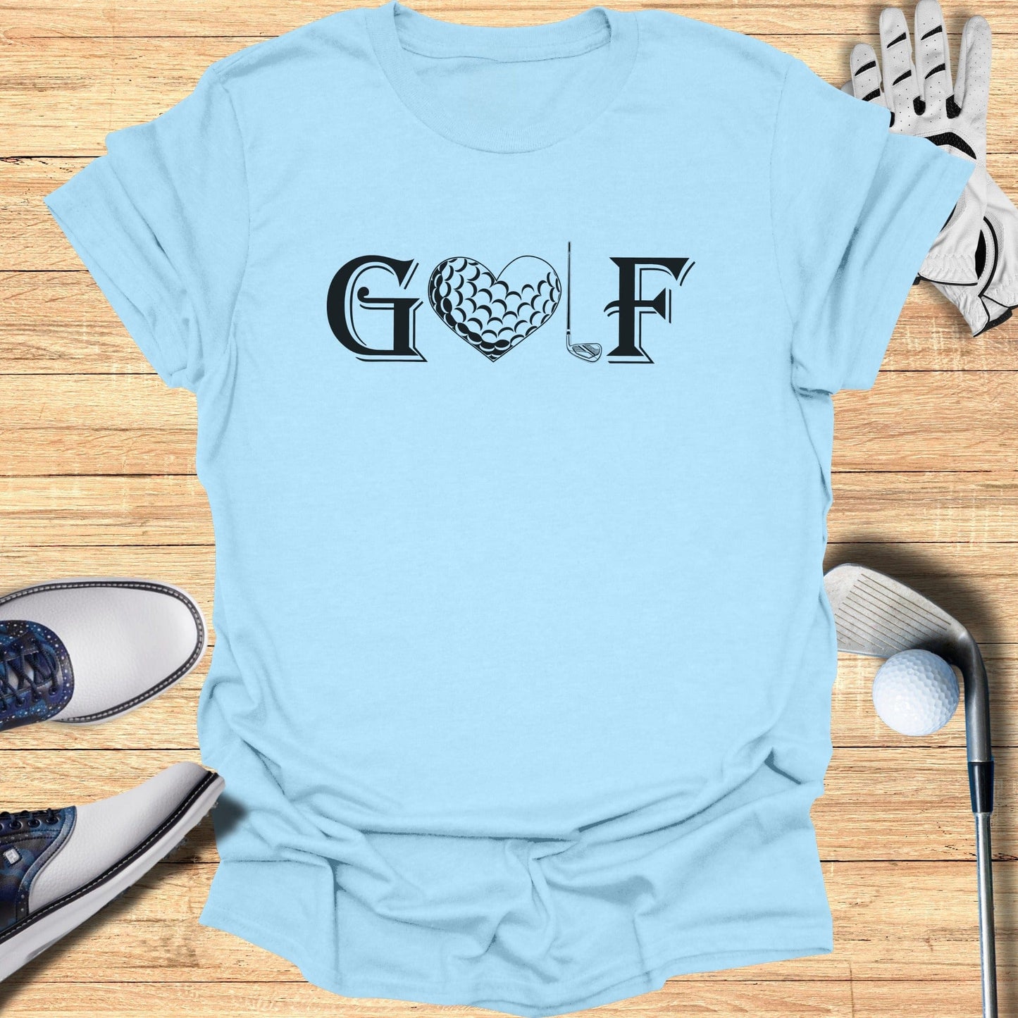 Golf Love Design with Club and Ball T-shirt
