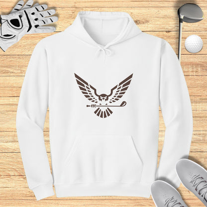 Skull and Golf Club with Eagle Graphic Hoodie