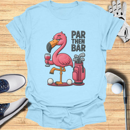 Par Then Bar Flamingo Golf Graphic T-Shirt