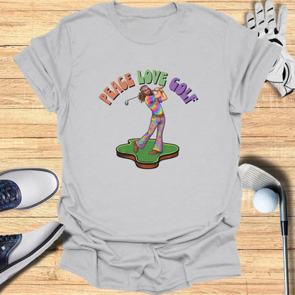 Peace Love Golf Graphic T-shirt for Enthusiastic Players