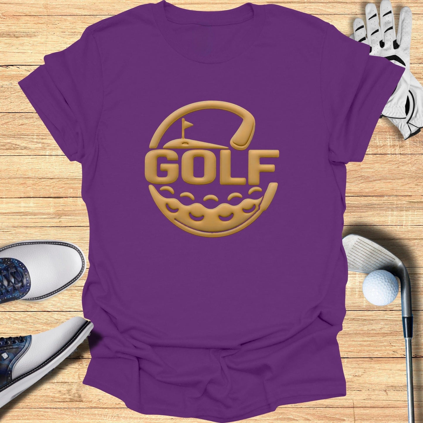 Stylish Purple Golf Graphic Tee for Golf Enthusiasts
