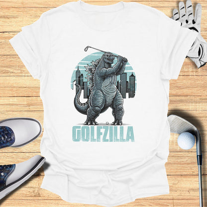 Golfzilla Graphic Tee Funny Monster Golf T-Shirt