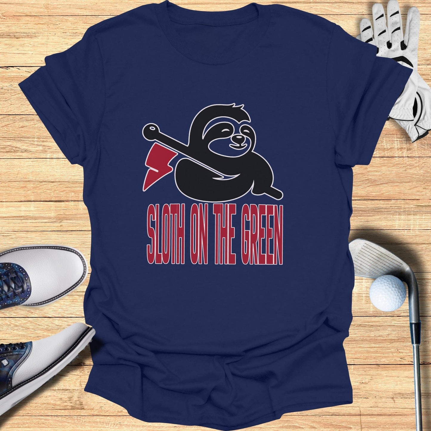 Sloth On The Green Funny Golf Shirt For Golf Lovers
