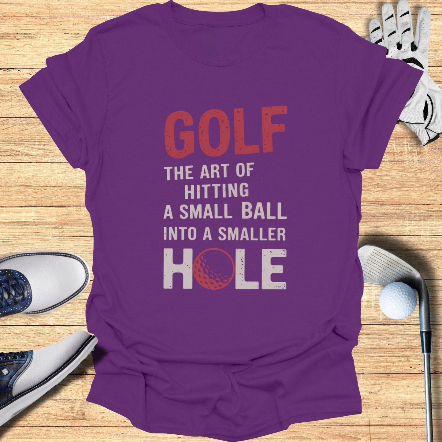 Golf The Art Of Hiting T-Shirt - Funny Golf Tee by Swing Epic