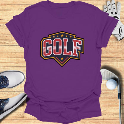 Bold Golf Shirt With Graphic Print Casual Wear Tee