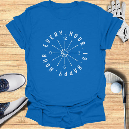 Every Hour Is Happy Hour Golf Themed T-Shirt