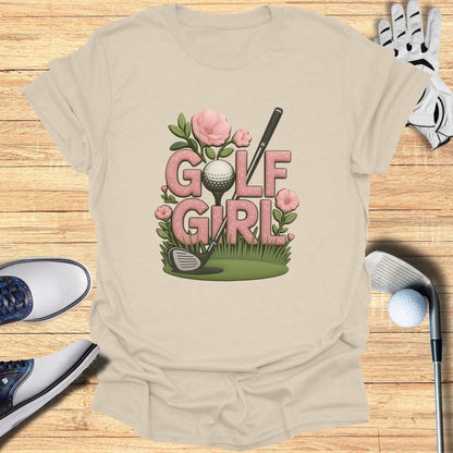 Golf Girl Floral Tee Perfect for Golf Enthusiasts
